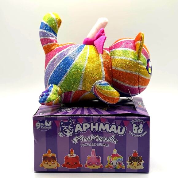 Aphmau Meemeows Lollipop Cat from Litter 7 Carnival Treats, Plush, New w/Box - Picture 2 of 6